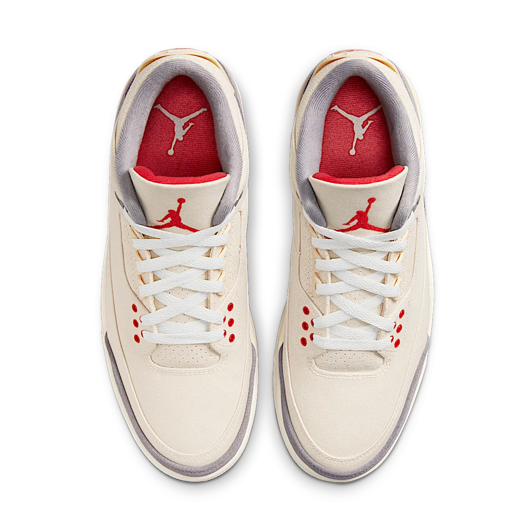 Air Jordan 3 Retro Muslin, Muslin/University Red-Cement Grey-Sail (DH7139-100)