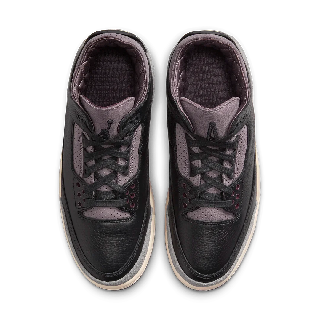 Air Jordan 3 Retro OG SP A Ma Maniére While You Were Sleeping, Black/Black/Flat Pewter/Violet Ore (FZ4811-001)