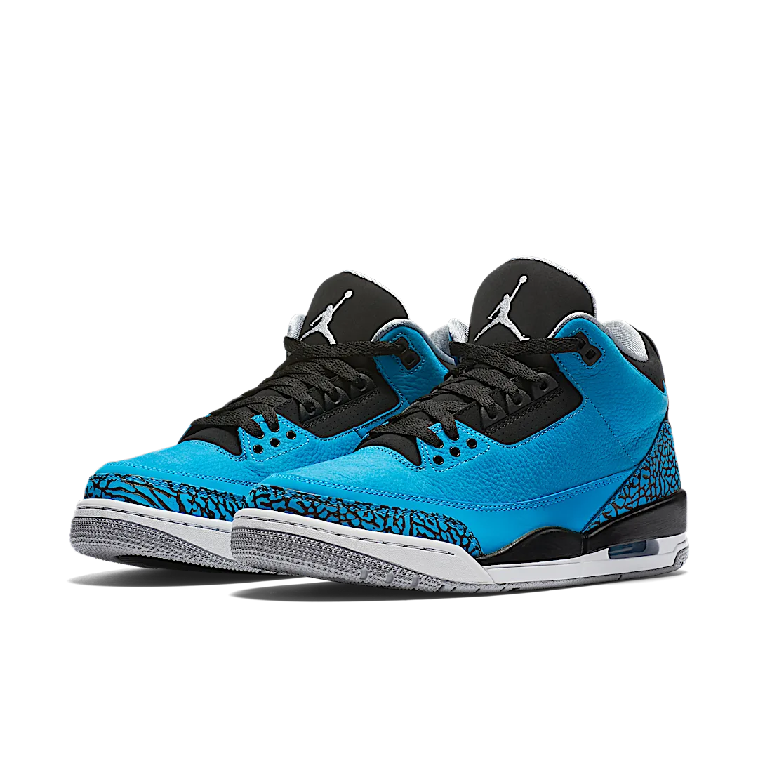 Air Jordan 3 Retro Powder Blue, Dark Powder Blue/Black-Wolf Grey-White (136064-406)