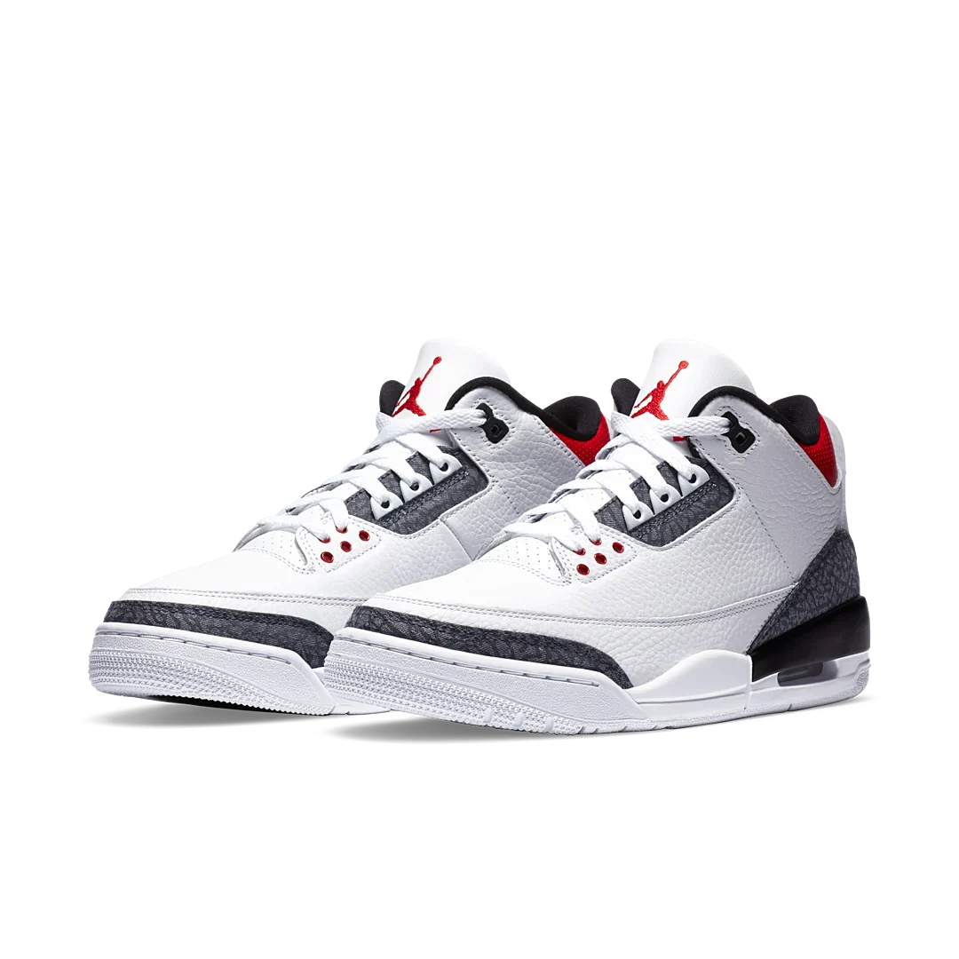 Air Jordan 3 Retro SE Fire Red Denim (2020), White/Black-Fire Red (CZ6431-100)