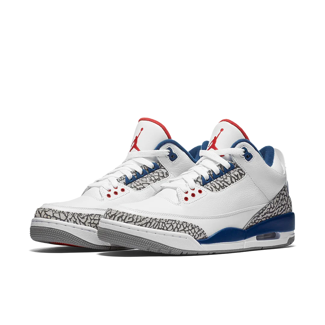 Air Jordan 3 Retro True Blue (2016), White/True Blue-Varsity Red (854262-106)