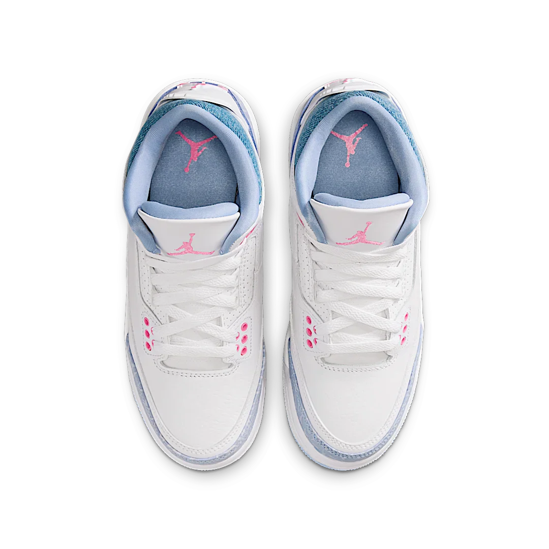 Air Jordan 3 Retro White Cobalt Bliss, White/Cobalt Bliss/Football Grey/Pink Glow (HQ0784-101)