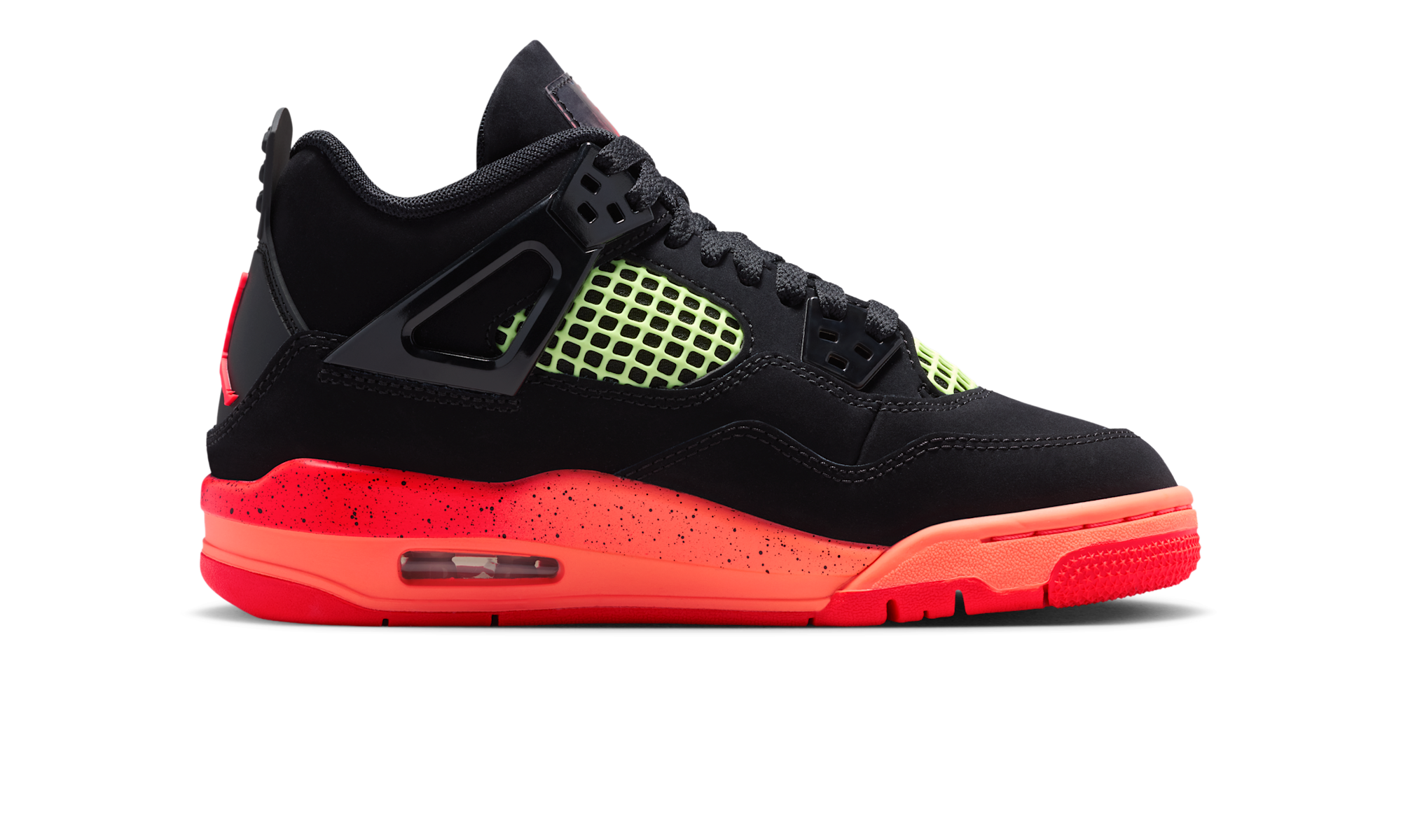 Air Jordan 4 Retro Black Bright Mango Barely Volt Infrared 23