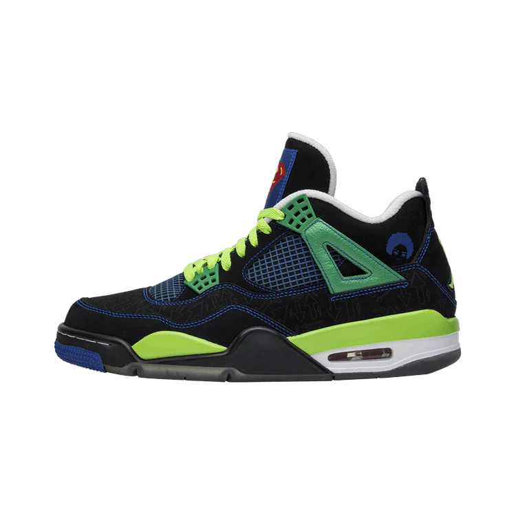 Air Jordan 4 Retro Doernbecher, Black/Old Royal-Electric Green-White (308497-015)