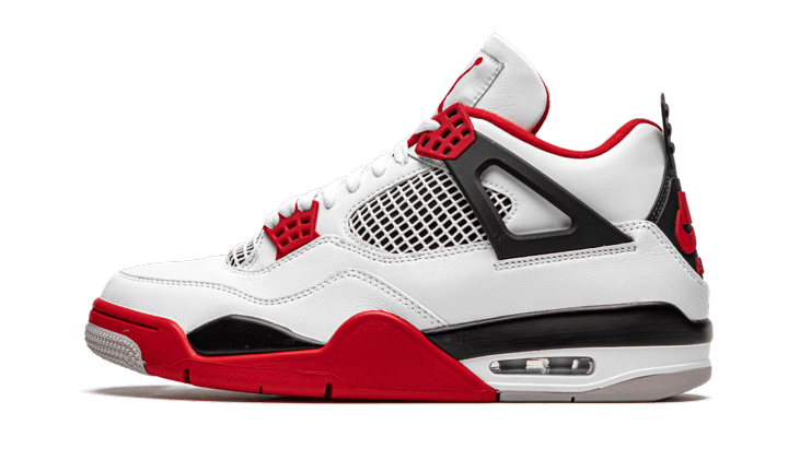 Air Jordan 4 Retro Fire Red (2020), White/Black-Tech Grey-Fire Red (DC7770-160 / 408452-160)