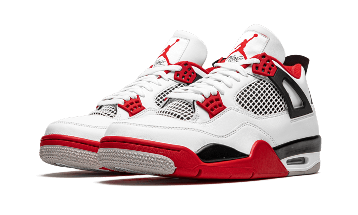 Air Jordan 4 Retro Fire Red (2020), White/Black-Tech Grey-Fire Red (DC7770-160 / 408452-160)