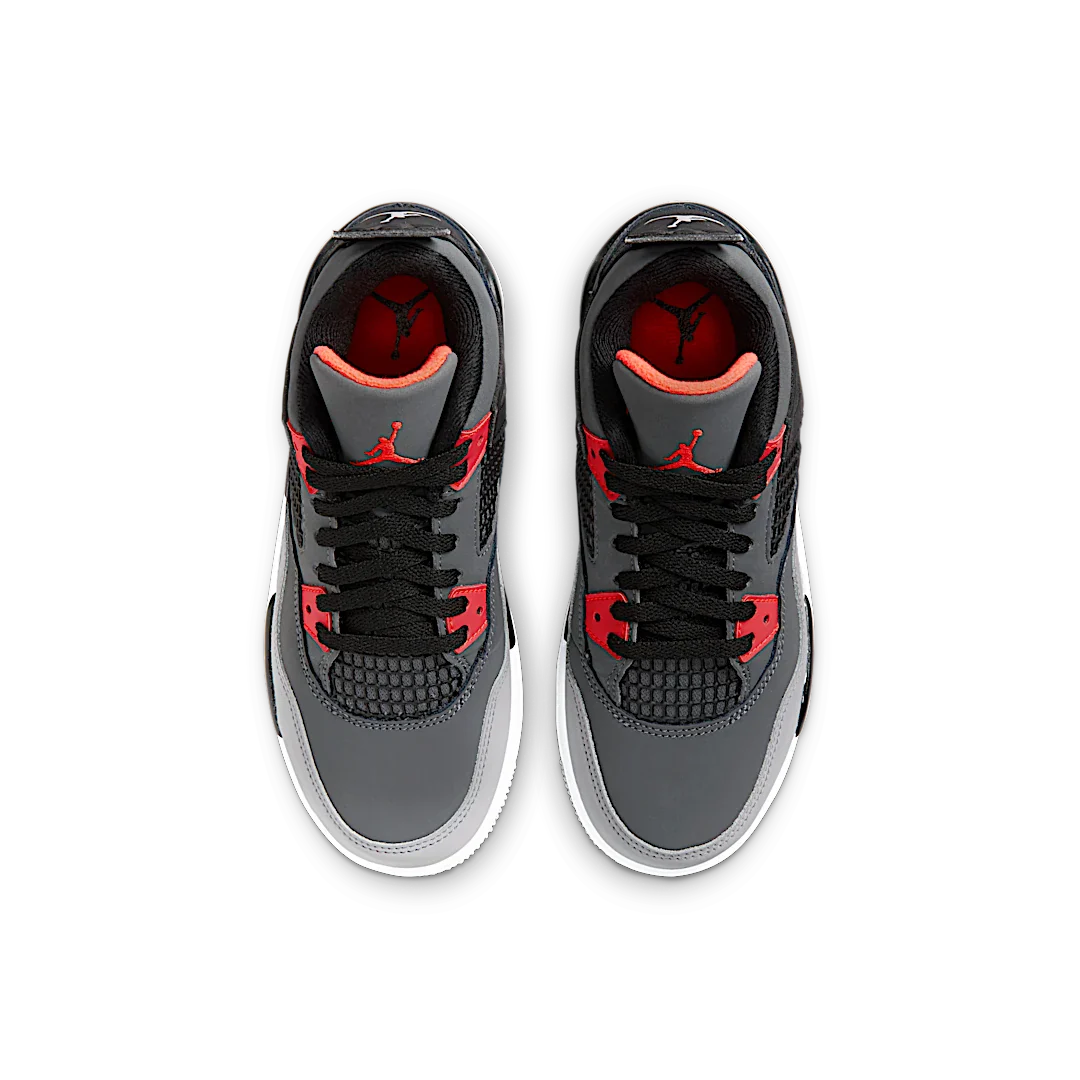 Air Jordan 4 Retro Infrared (PS), Dark Grey/Infrared 23-Black-Cement Grey (BQ7669-061)