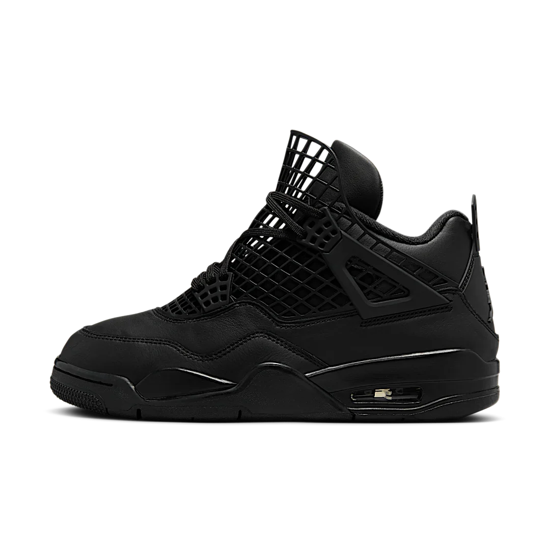 Air Jordan 4 Retro Net Black, Black/Black-Metallic Silver (FN7251-001)