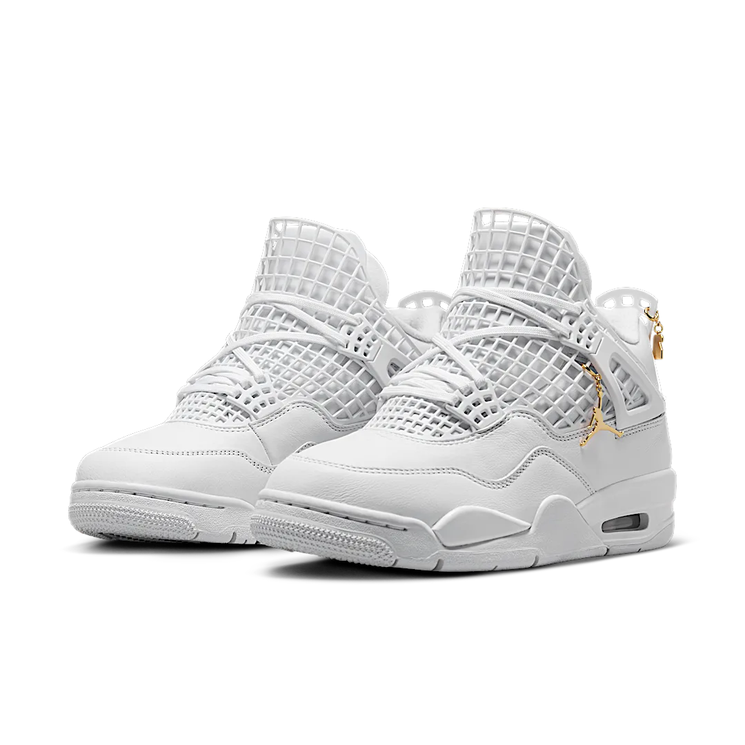 Air Jordan 4 Retro Net White, White/Phantom/Metallic Gold (FN7251-107)