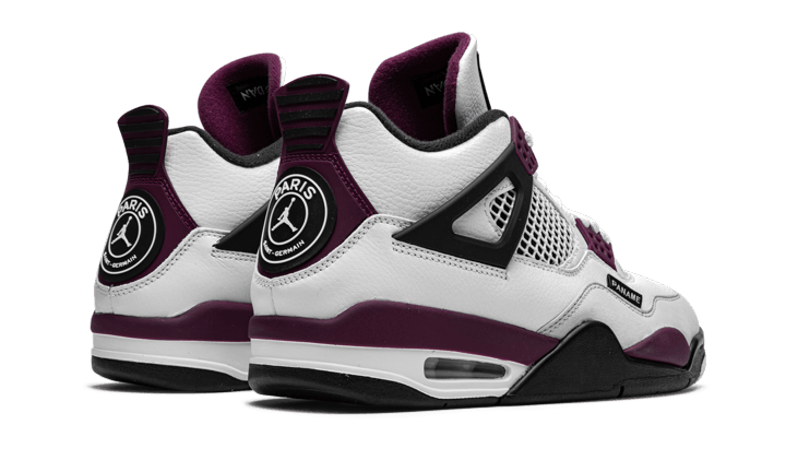 Air Jordan 4 Retro PSG Paris Saint-Germain, White/Black-Metallic Gold-Bordeaux (CZ5624-100 / CZ6509-100)