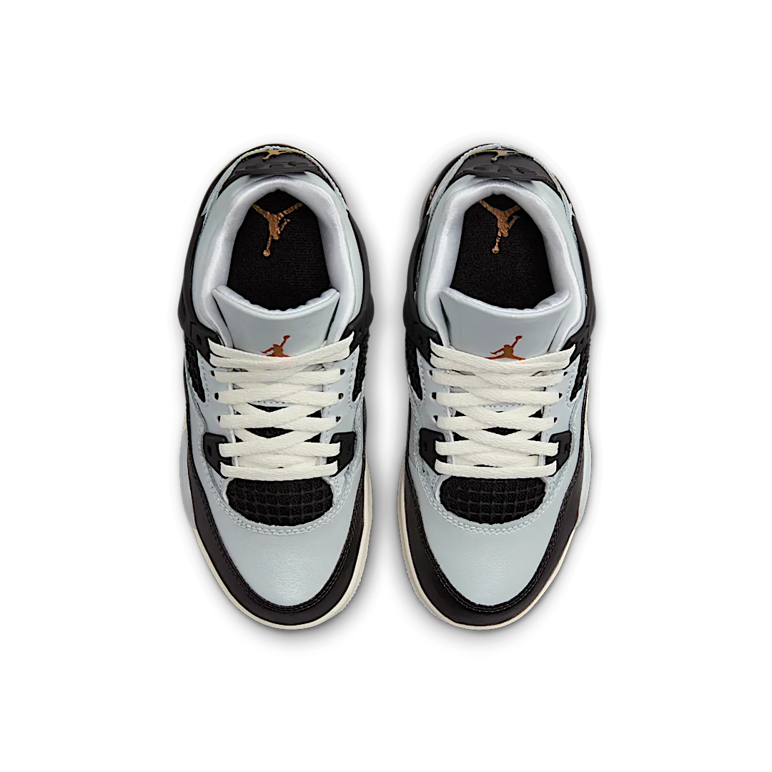 Air Jordan 4 Retro Platinum Gold (PS), Pure Platinum/Metallic Gold/Black/Sail (FZ8586-070)