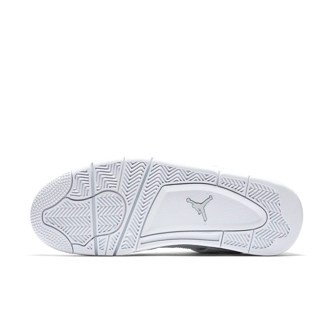 Air Jordan 4 Retro Pure Money (2017), White/Metallic Silver-Pure Platinum (308497-100)