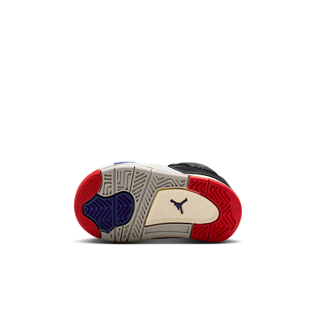 Air Jordan 4 Retro Rare Air (TD), Black/Fire Red/Deep Royal Blue/Dark Smoke Grey/Tech Grey (IB4387-003)