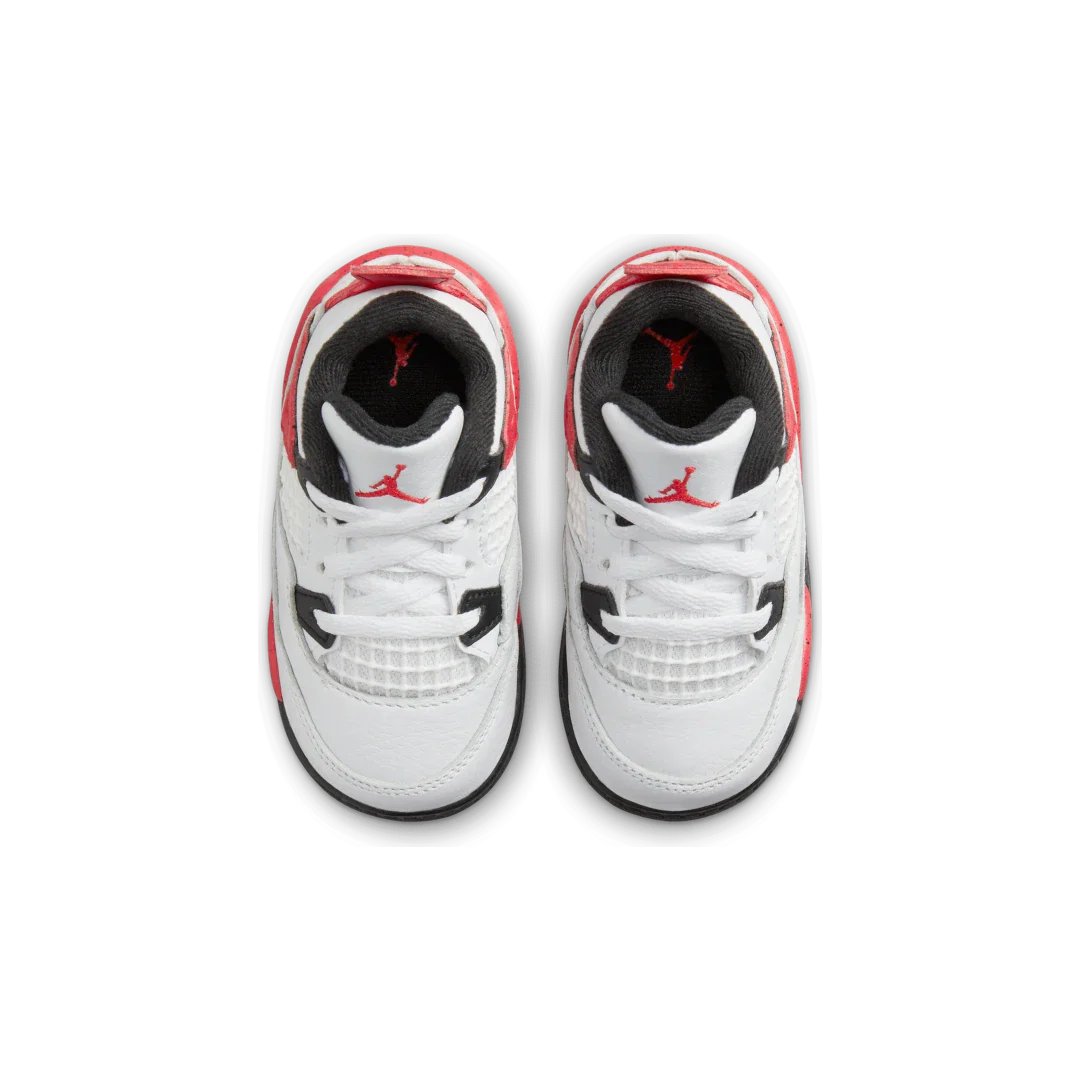 Air Jordan 4 Retro Red Cement (TD), White/Fire Red/Black/Neutral Grey (BQ7670-161)