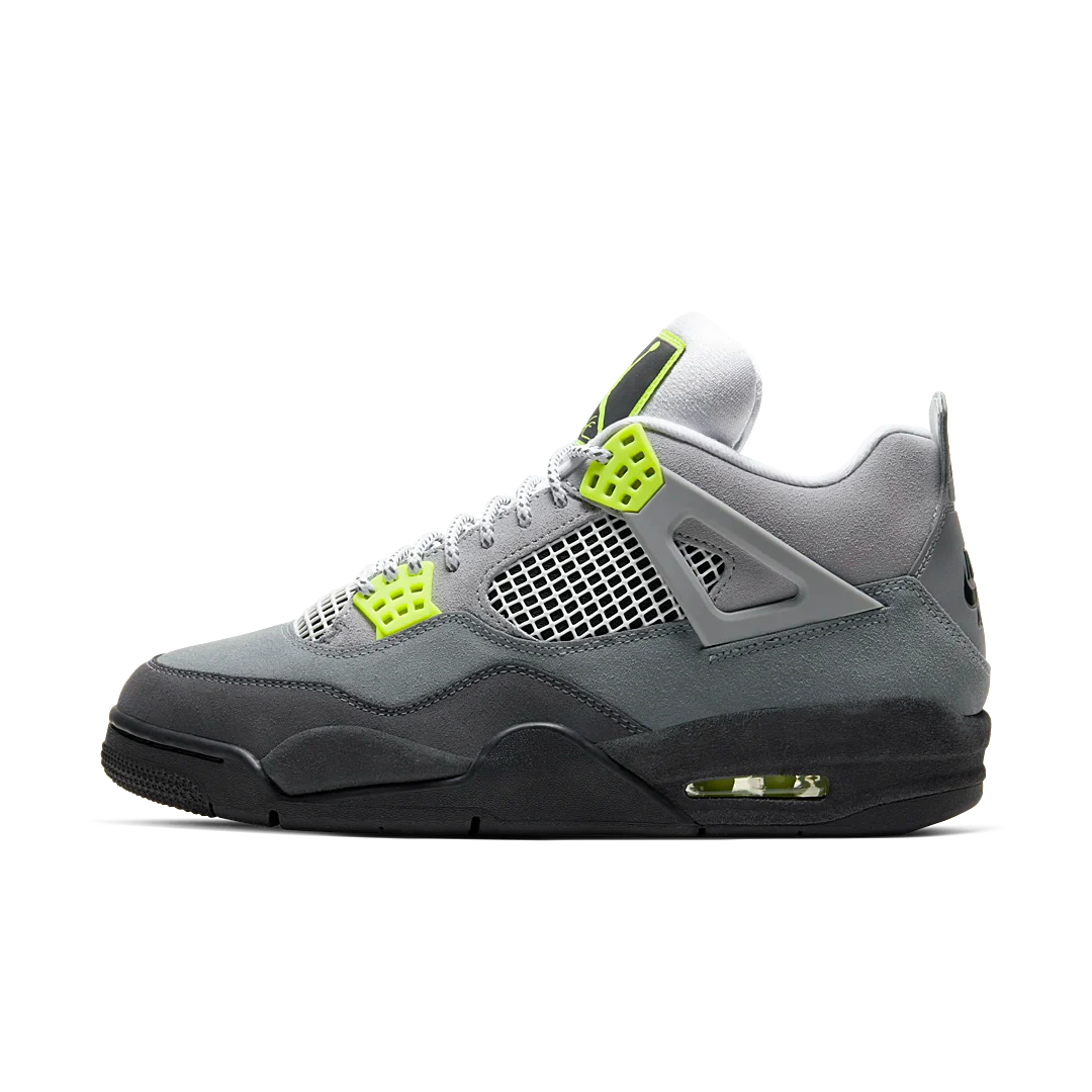 Air Jordan 4 Retro SE 95 Neon, Cool Grey/Volt-Wolf Grey-Anthracite (CT5342-007 / CT5343-007)