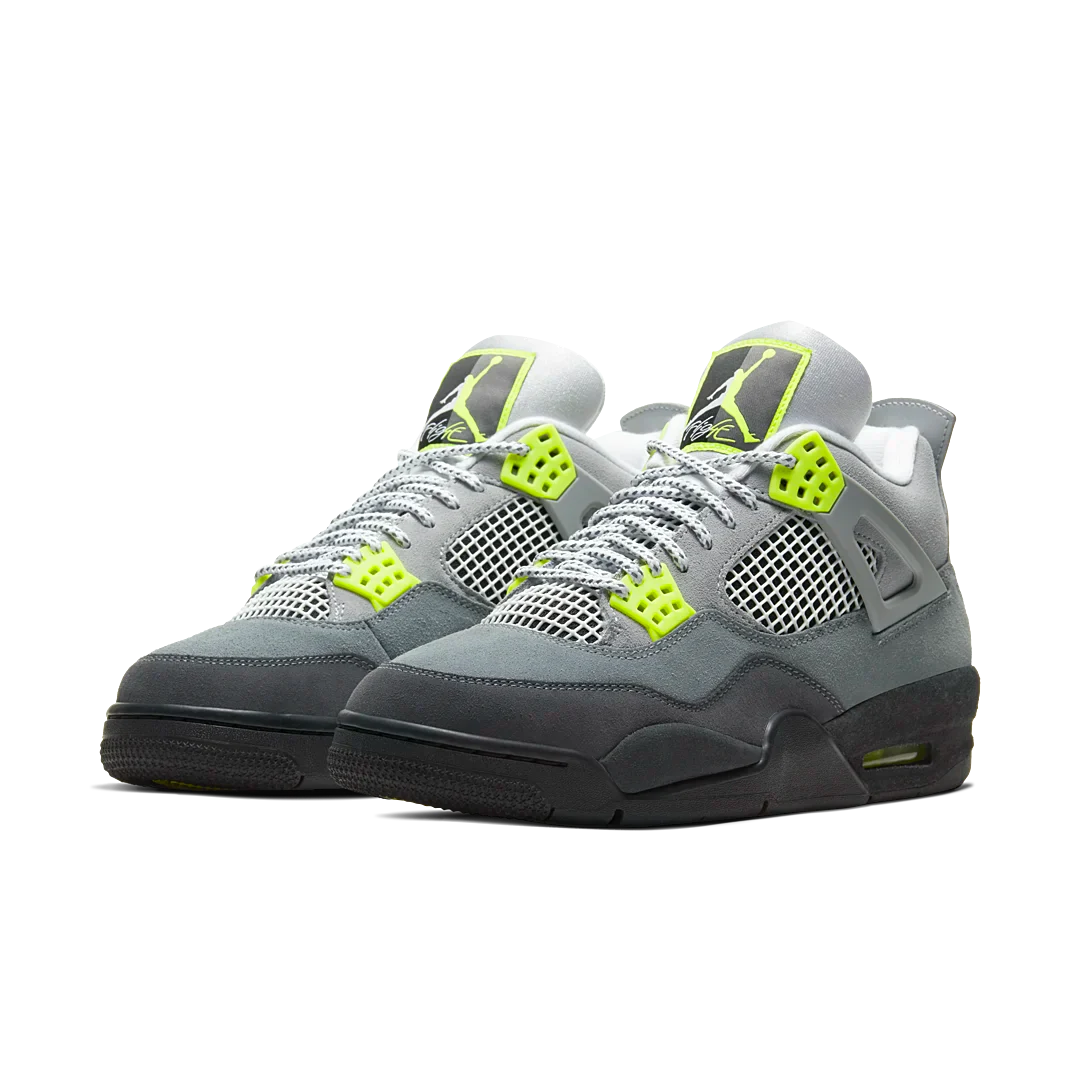 Air Jordan 4 Retro SE 95 Neon, Cool Grey/Volt-Wolf Grey-Anthracite (CT5342-007 / CT5343-007)