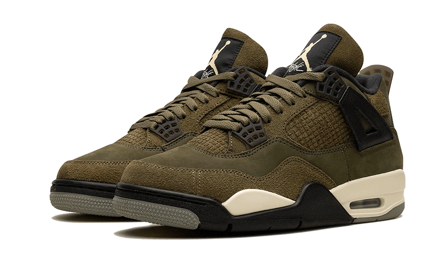 Air Jordan 4 Retro SE Craft Medium Olive, Medium Olive/Pale Vanilla/Khaki/Black/Sail (FB9927-200 / FB9928-200)