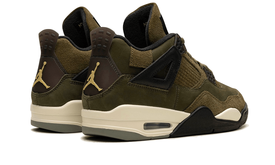 Air Jordan 4 Retro SE Craft Medium Olive, Medium Olive/Pale Vanilla/Khaki/Black/Sail (FB9927-200 / FB9928-200)