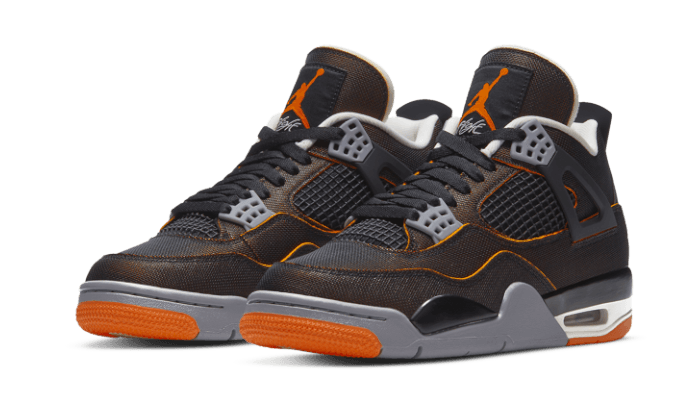 Air Jordan 4 Retro Starfish, Sail/Black-Starfish-Light Smoke Grey (CW7183-100)