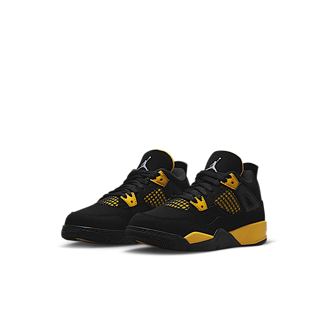 Air Jordan 4 Retro Thunder (2023) (PS), Black/Tour Yellow (BQ7669-017)