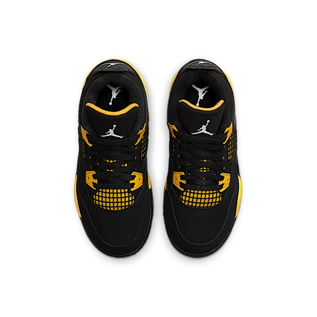 Air Jordan 4 Retro Thunder (2023) (PS), Black/Tour Yellow (BQ7669-017)