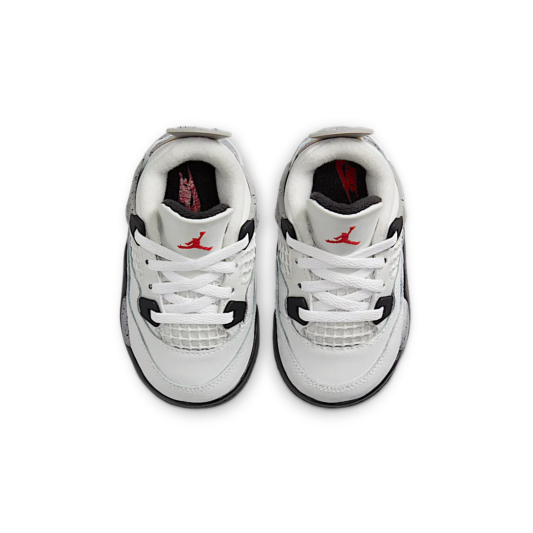 Air Jordan 4 Retro White Cement (2025) (TD), Summit White/Fire Red-Tech Grey-Black (IB4387-100)