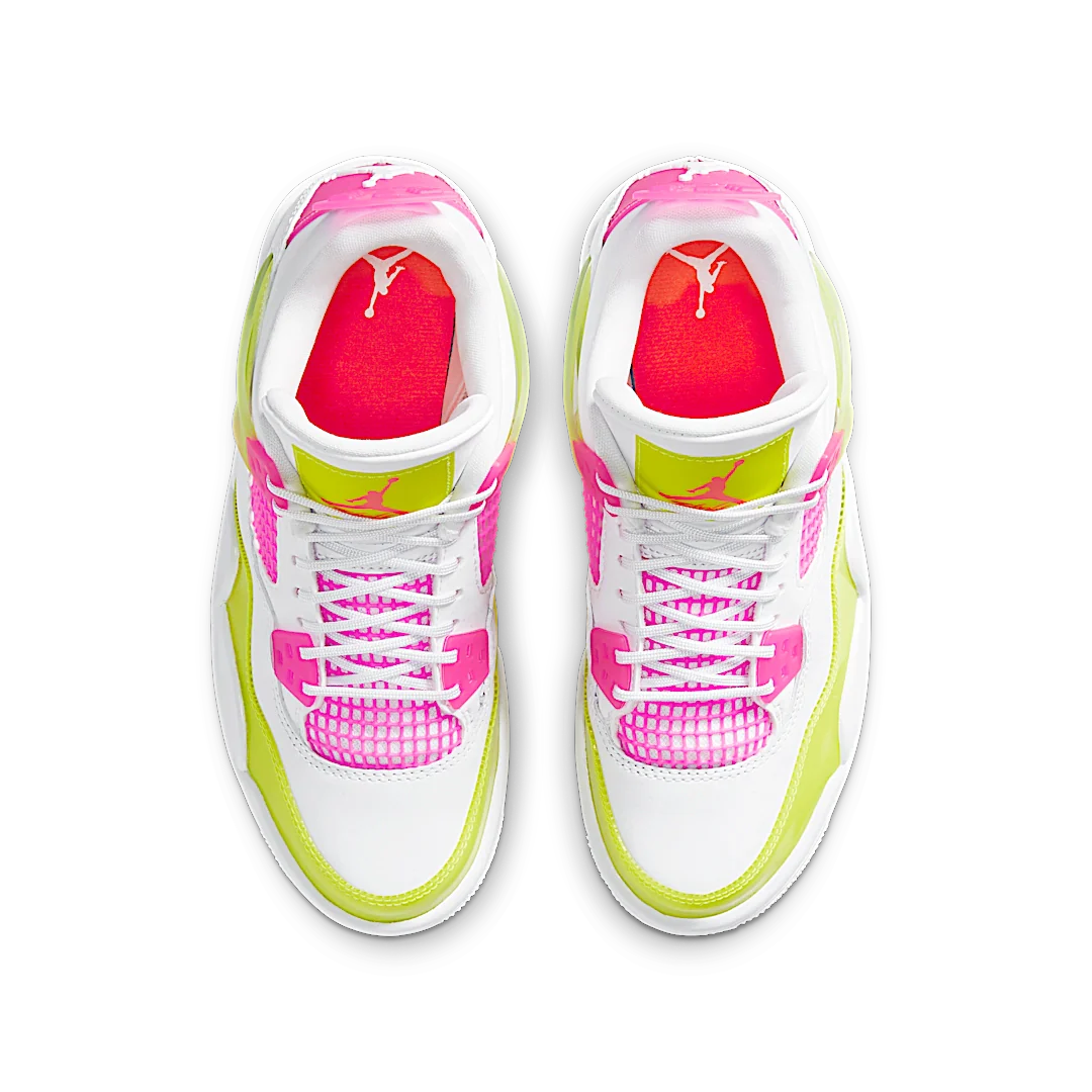 Air Jordan 4 Retro White Lemon Pink, White/Lemon Venom-Pink Blast (CV7808-100)