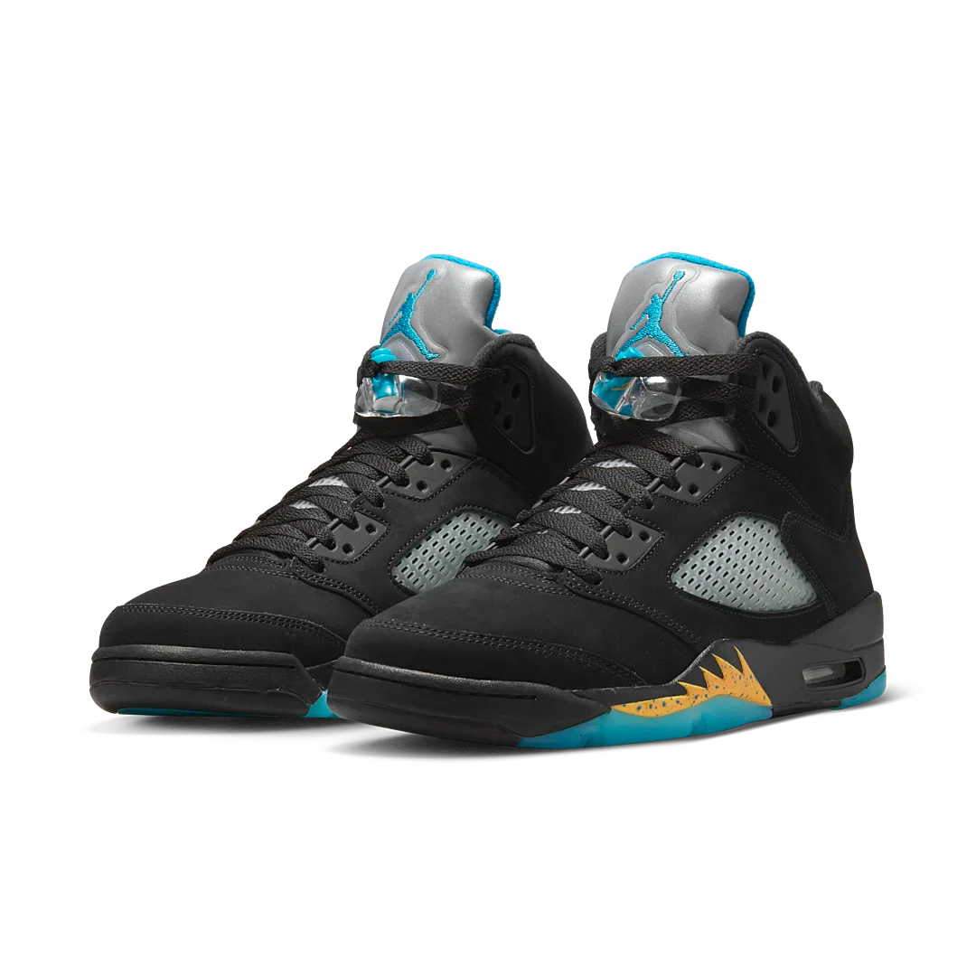 Air Jordan 5 Retro Aqua, Black/Aquatone/Taxi (DD0587-047 / 440888-047)