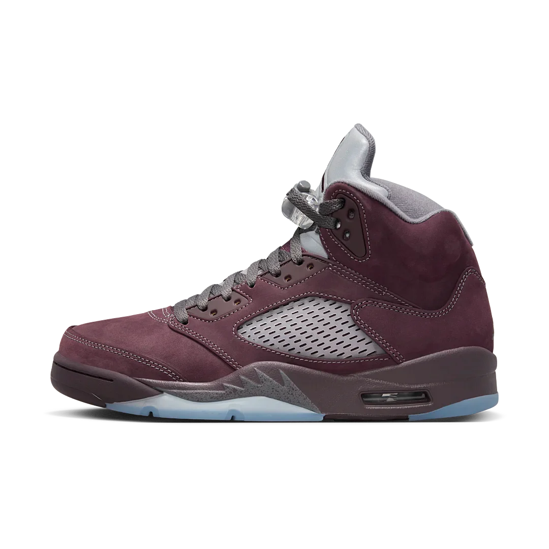 Air Jordan 5 Retro Burgundy (2023), Deep Burgundy/Light Graphite/Metallic Silver (DZ4131-600 / FN4233-600)