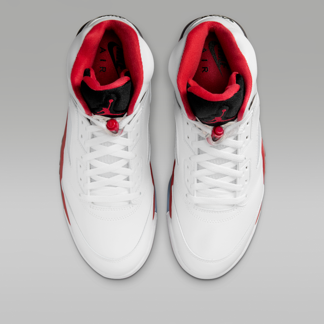 Air Jordan 5 Retro Fire Red Black Tongue (2025), White/Fire Red/Black (HQ7978-101)