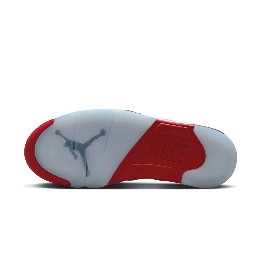 Air Jordan 5 Retro Fire Red Black Tongue (2025), White/Fire Red/Black (HQ7978-101)