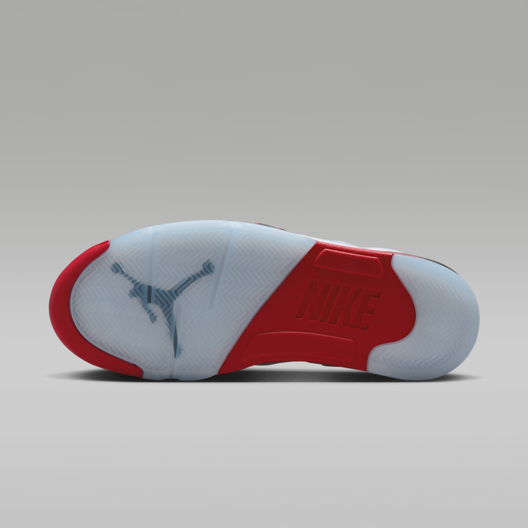 Air Jordan 5 Retro Fire Red Black Tongue (2025), White/Fire Red/Black (HQ7978-101)