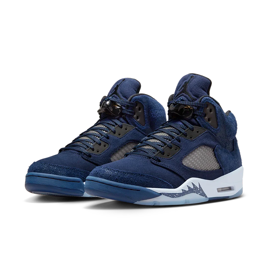 Air Jordan 5 Retro Georgetown, Midnight Navy/Black/Football Grey (FD6812-400)