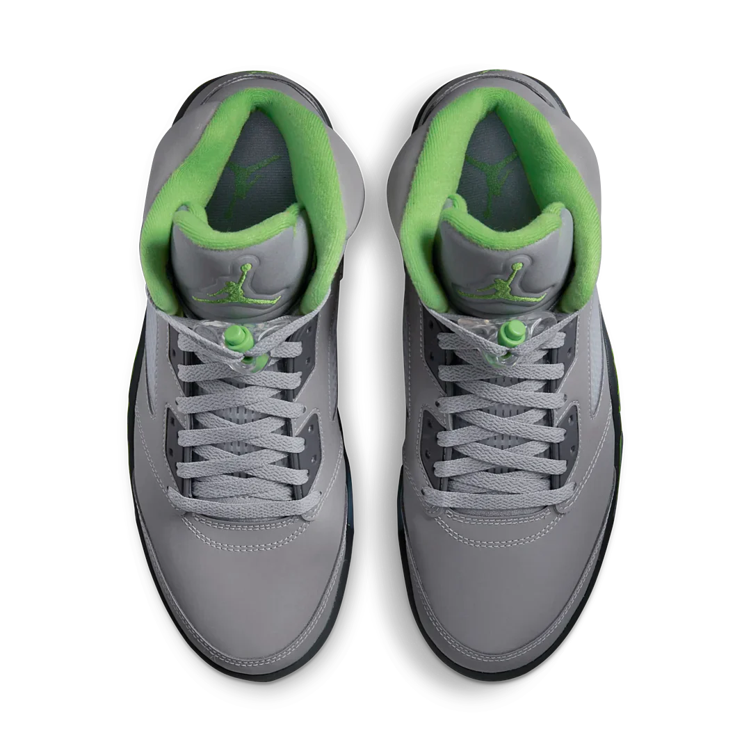 Air Jordan 5 Retro Green Bean (2022), Silver/Green Bean-Flint Grey (DM9014-003)