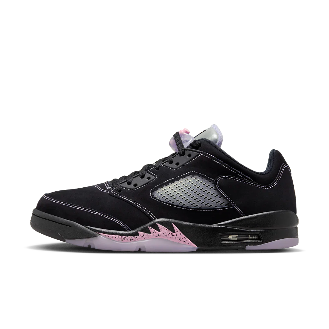 Air Jordan 5 Retro Low Dongdan, Black/White-Lilac Ice-Pink Rise (DX4355-015)