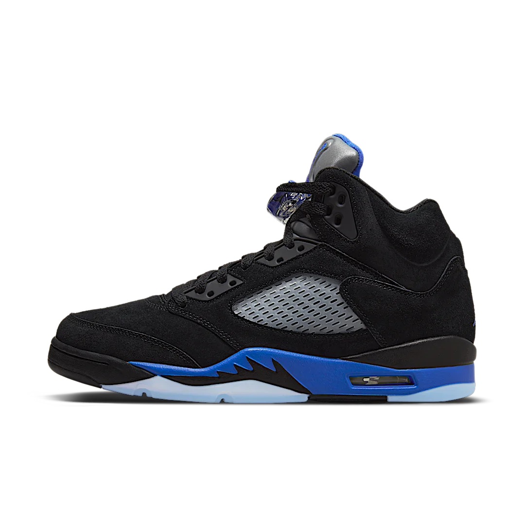 Air Jordan 5 Retro Racer Blue, Black/Racer Blue-Reflective Silver (CT4838-004)