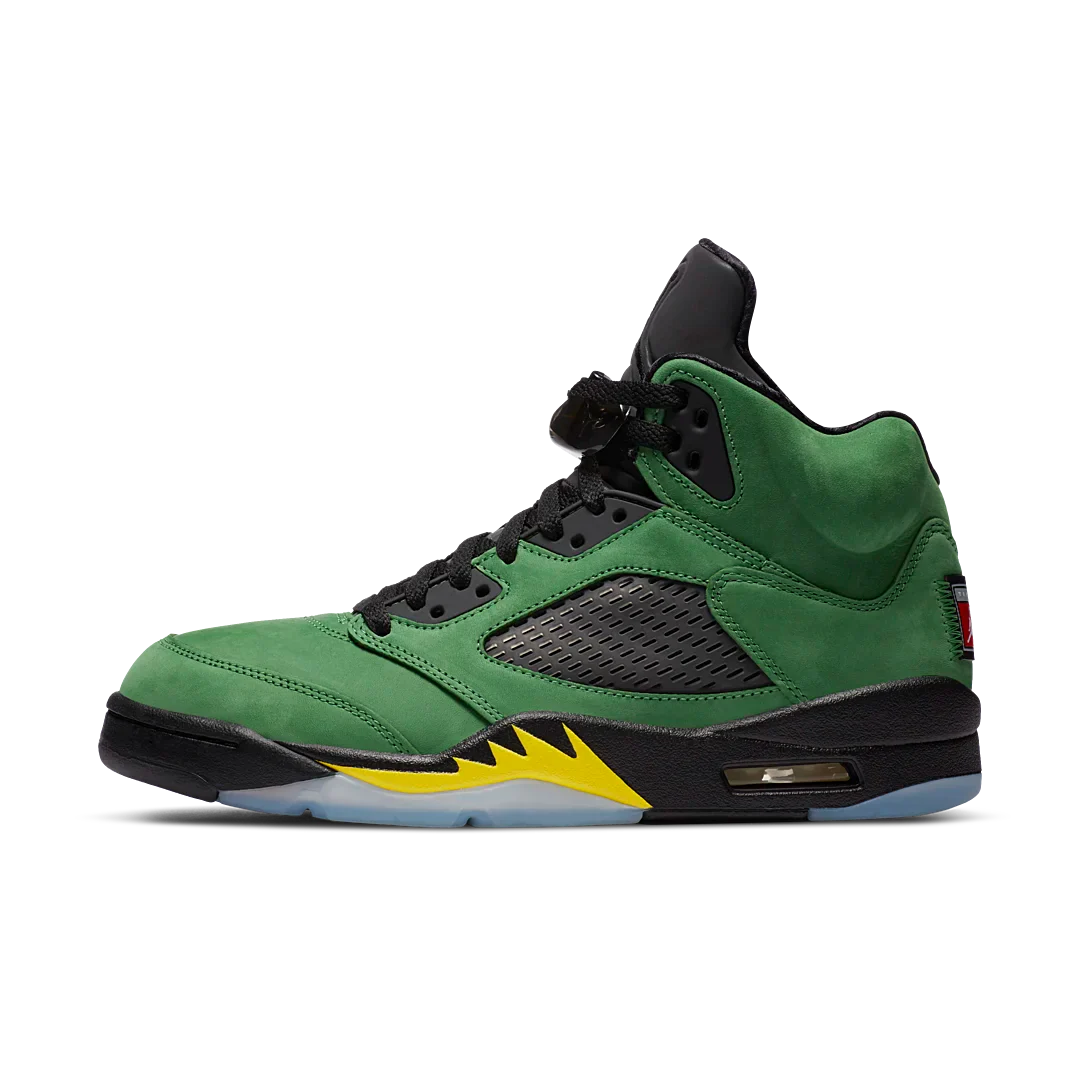 Air Jordan 5 Retro SE Oregon, Apple Green/Black-Yellow Strike-Black (CK6631-307)