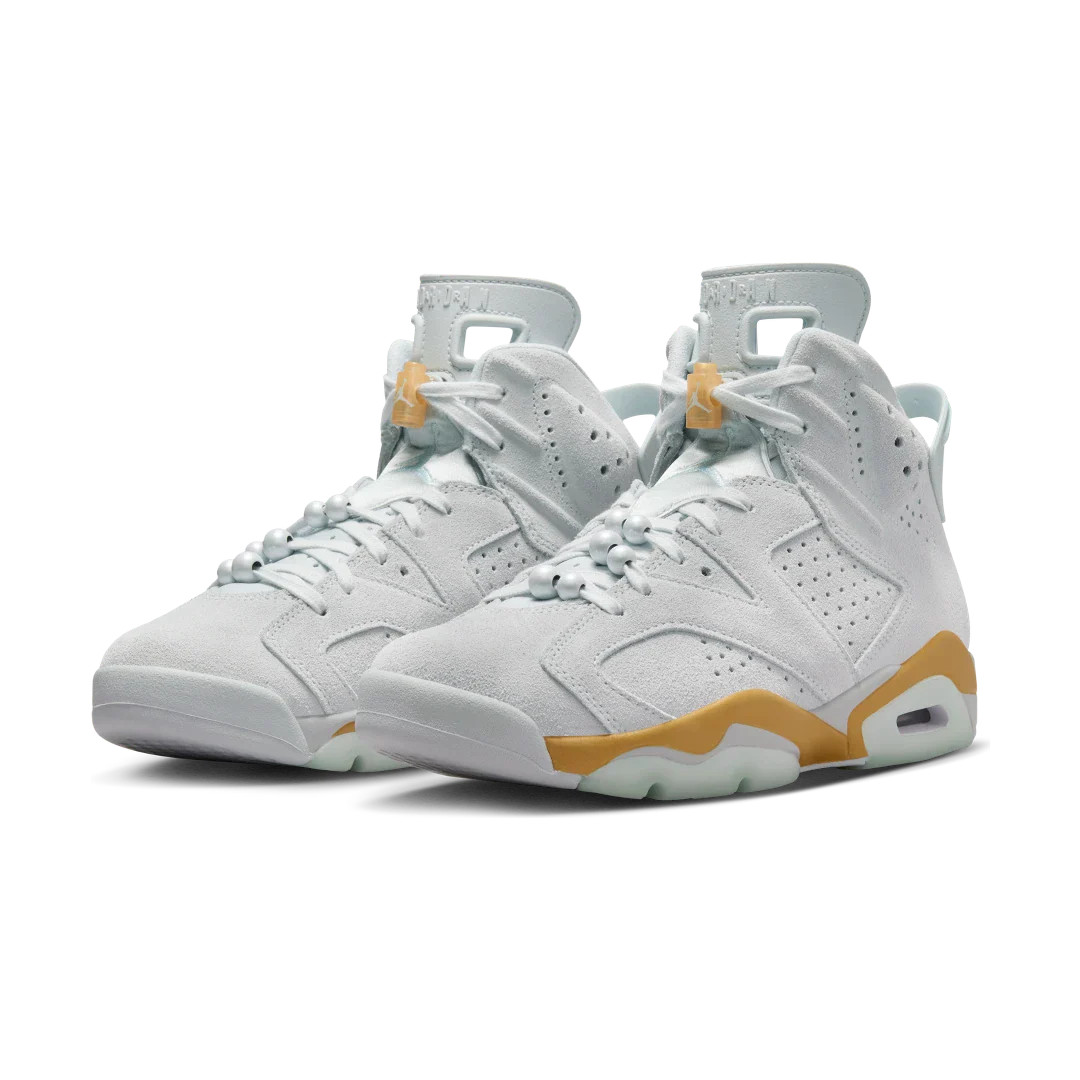 Air Jordan 6 Retro Craft Paris Olympics, Pure Platinum/Glacier Blue/Metallic Gold (DQ4914-074)