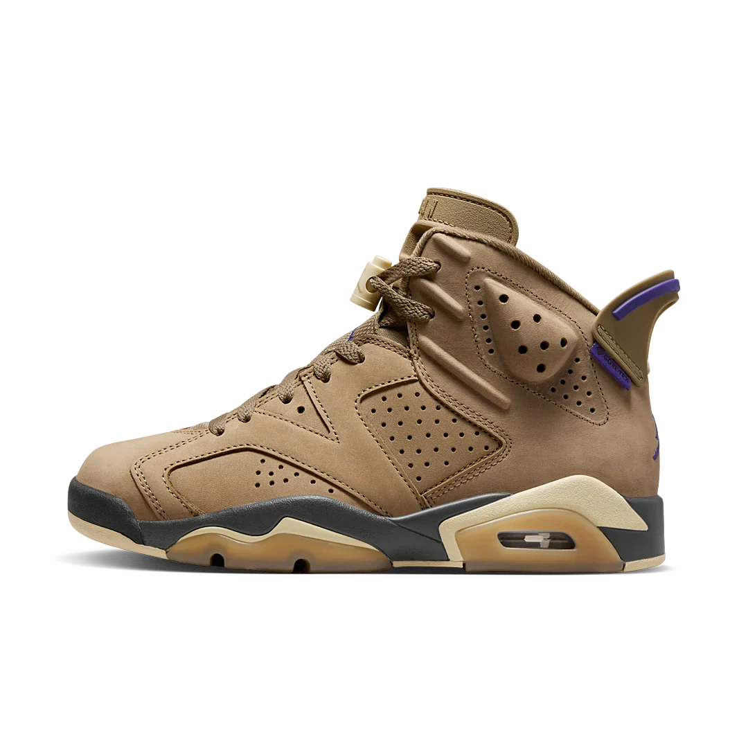 Air Jordan 6 Retro Gore-Tex Brown Kelp, Brown Kelp/Team Gold/Shadow Brown/Court Purple (FD1643-300)