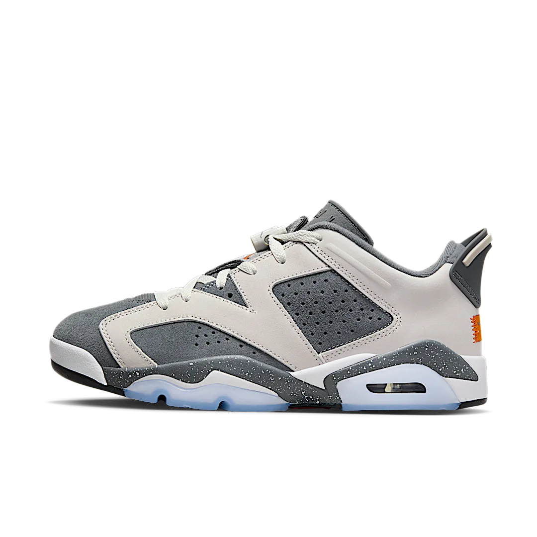 Air Jordan 6 Retro Low PSG (2023), Light Bone/Magma Orange-Iron Grey-White (DZ4133-008)