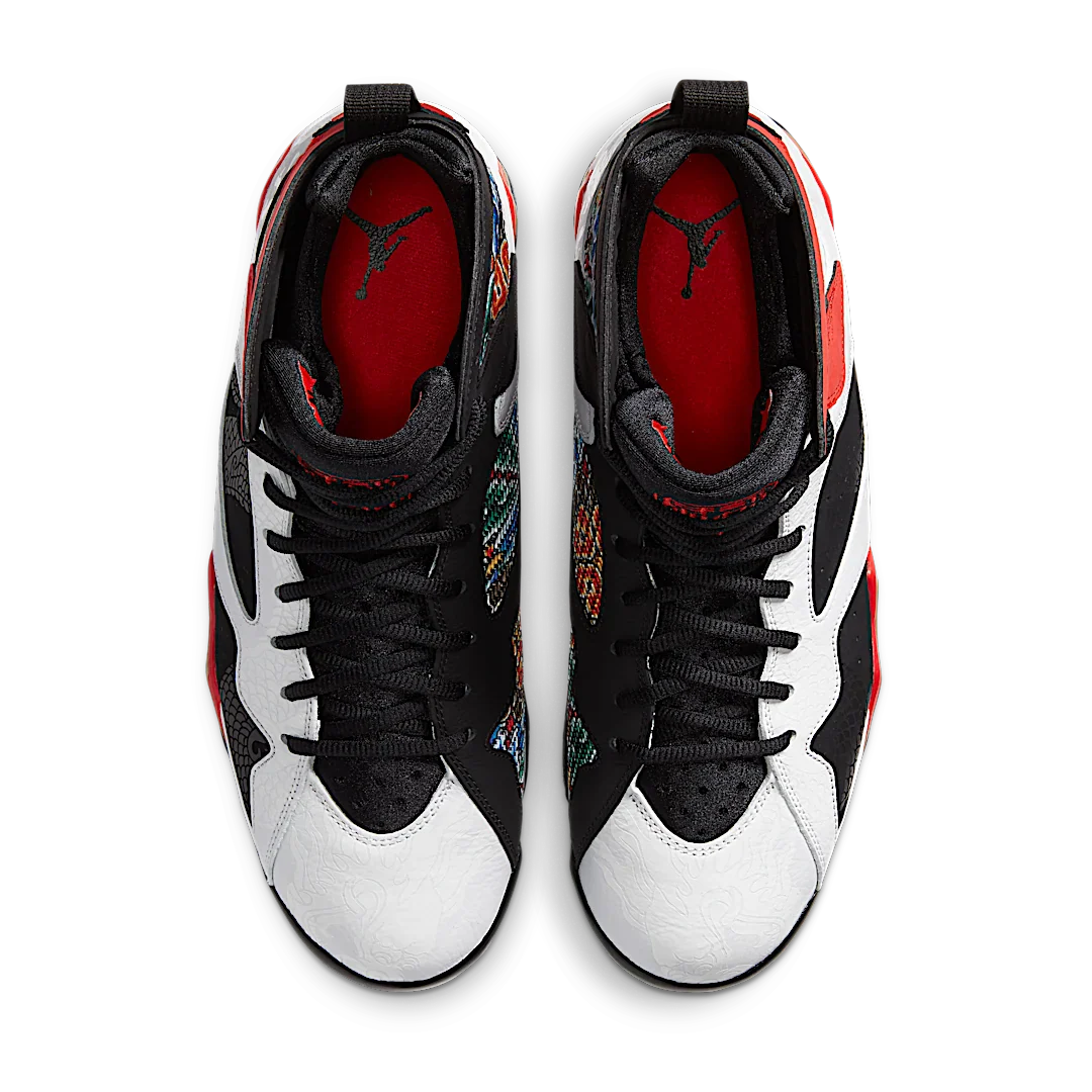 Air Jordan 7 Retro Greater China, White/Chile Red-Black-Metallic Gold (CW2805-160)