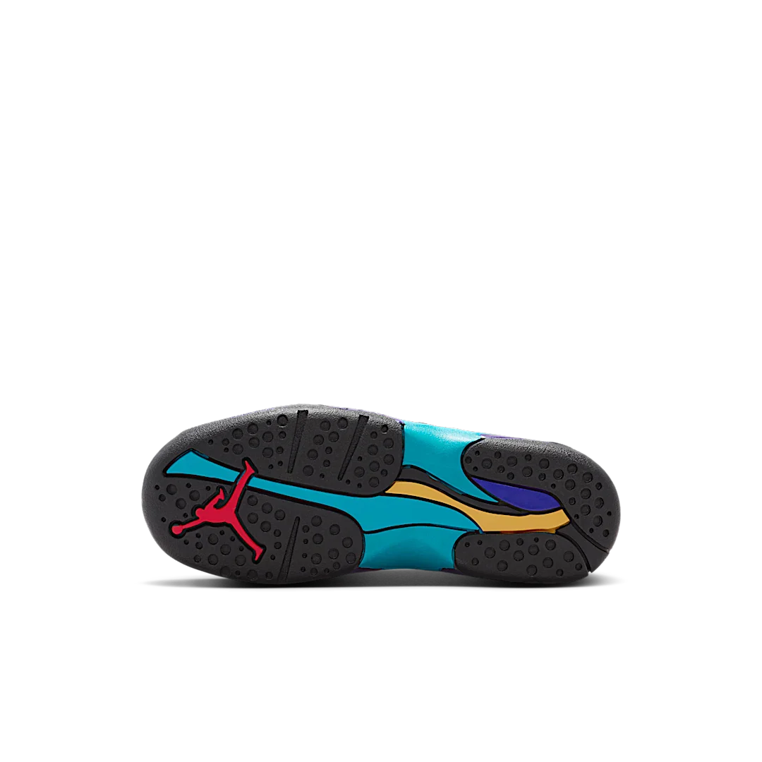 Air Jordan 8 Retro Aqua (2025) (PS), Black/True Red-Iron Grey-Bright Concord-Aquatone (305369-006)