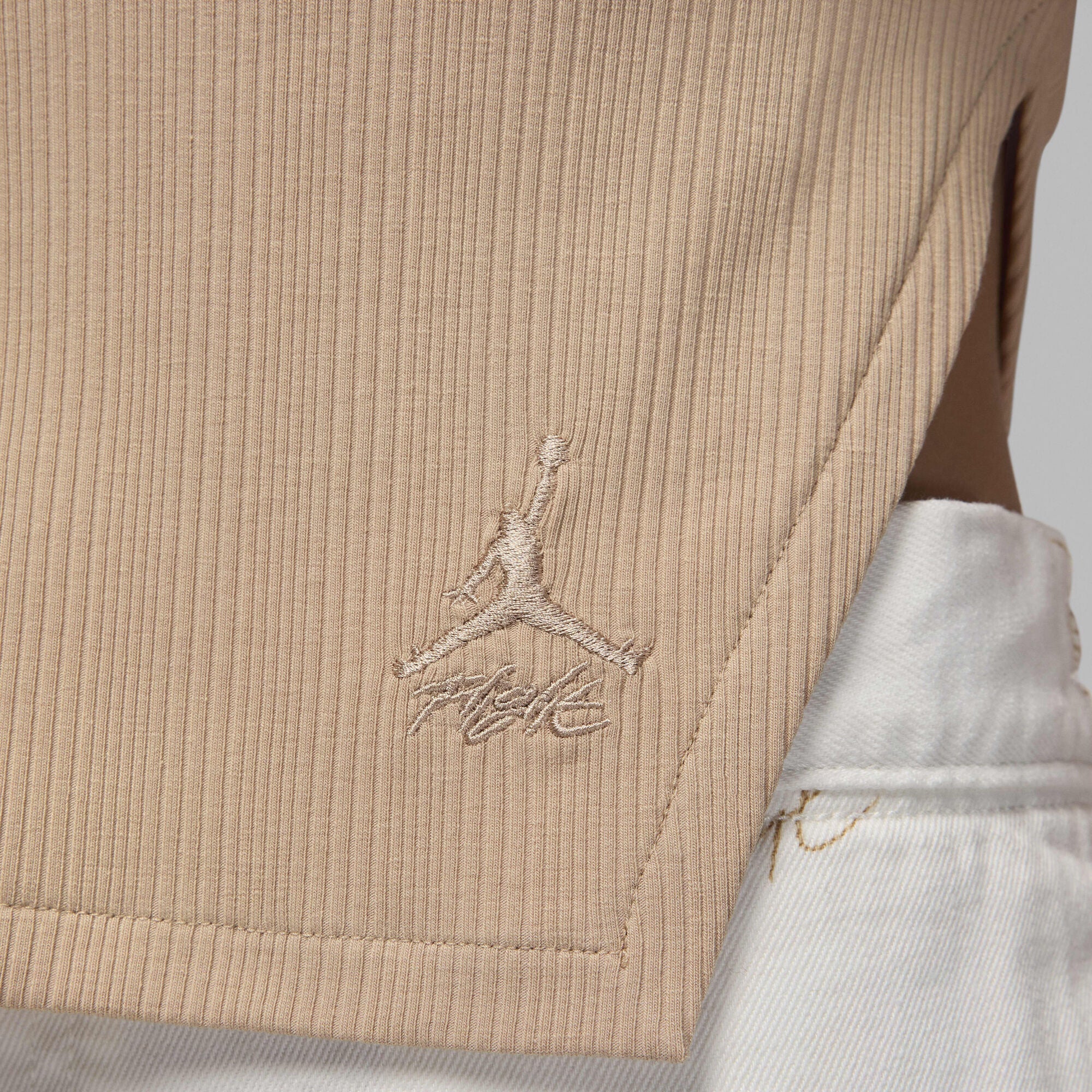 Air Jordan Asymmetrical Ribbed Tank Top Legend Medium Brown