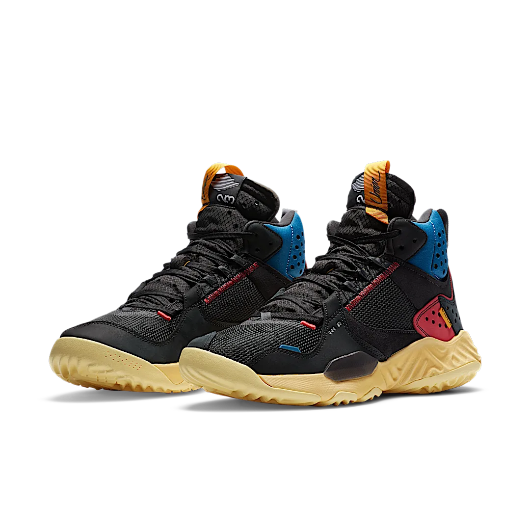 Air Jordan Delta Mid Union Off Noir, Off Noir/Brigade Blue-Dark Smoke Grey-Light Fusion Red (DA1951-001)