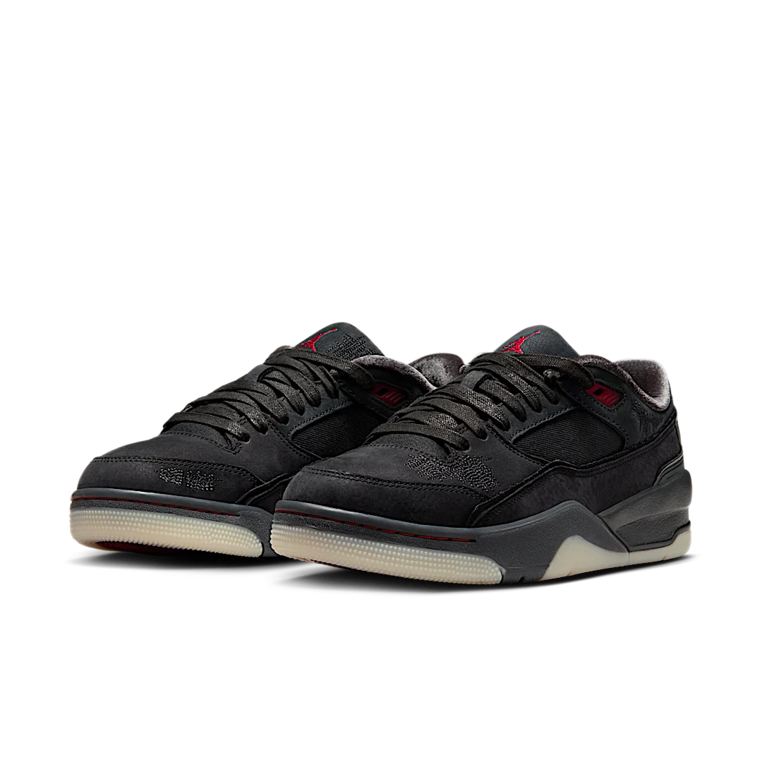 Air Jordan Flight Court Who Decides War Bred, Black/Varsity Red-Off Noir-Muslin (HQ2958-006)