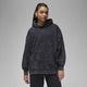 Air Jordan Flight Fleece Satin-Lined Washed Hoodie Black