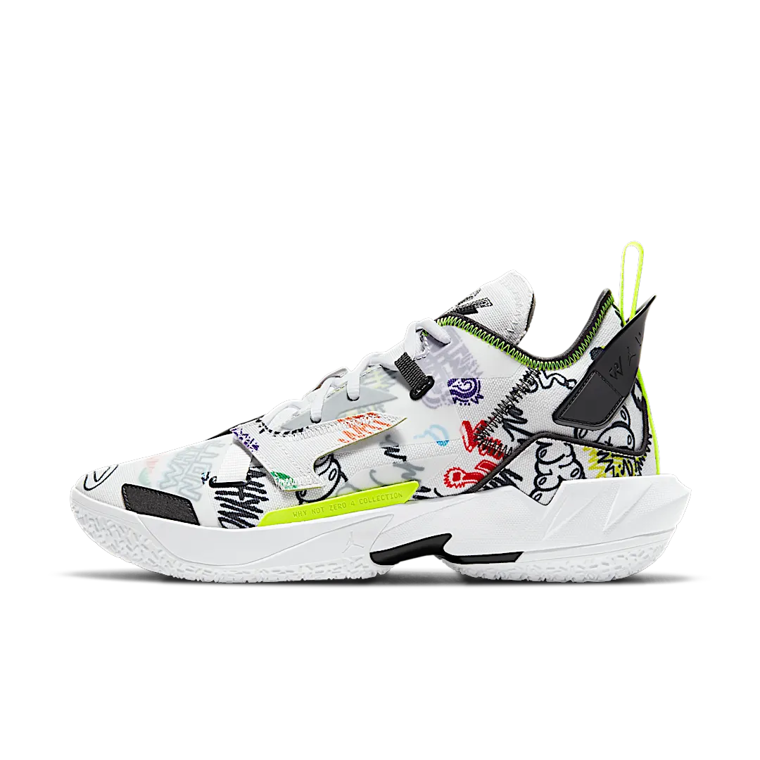 Air Jordan Why Not Zer0.4 Graffiti, PHOTON DUST/BLACK-VOLT-UNIVERSITY RED (DD4886-007/DD4887-007)