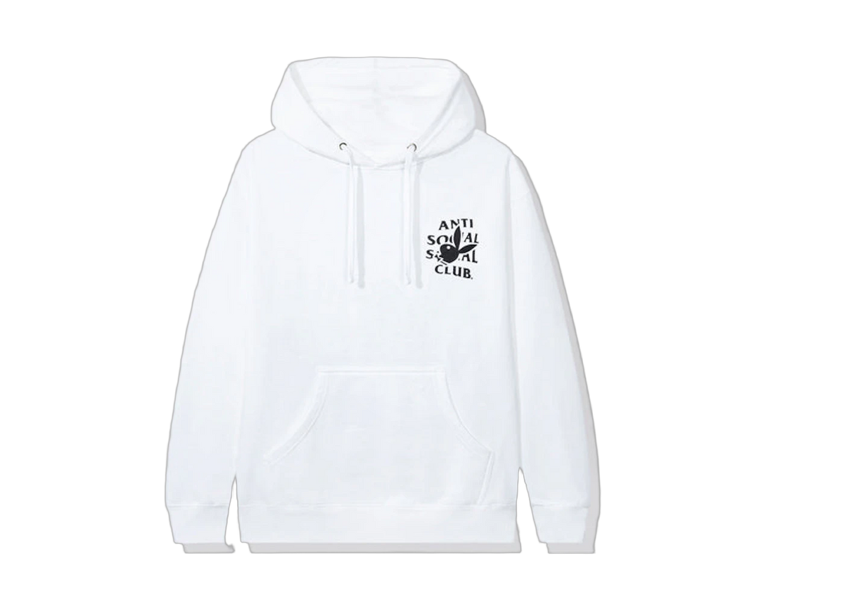 Anti Social Social Club Playboy Bunny Logo Hoodie White