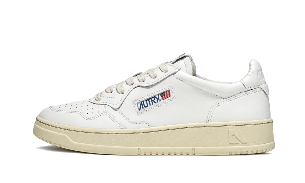 Autry Medalist Leather Low White