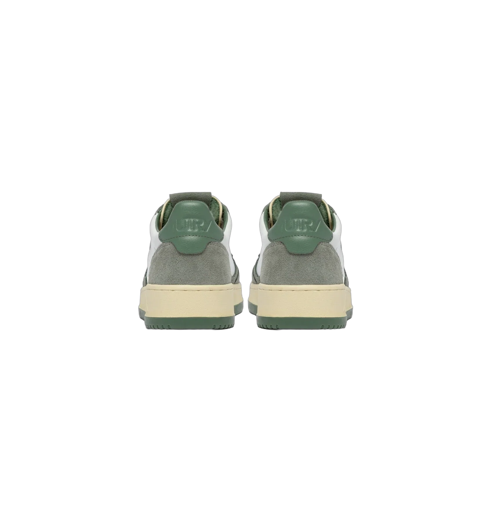 Autry Medalist Low White Military Green Sea Spray